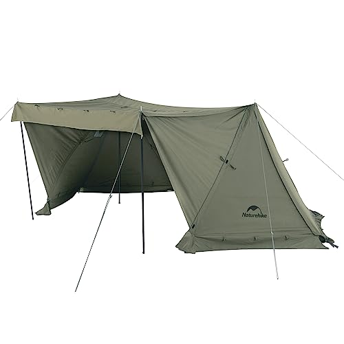 Naturehike Ares Army Zelt 1-2 Person Campingzelt, 4 Jahreszeit Kaminzelt heißes Zelt mit Kaminloch(Armeegrün)