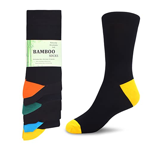 WeciBor Bambus-Socken Atmungsaktiv gegen Schweißfüße Unisex Socken 6 Paar, Größe 43-46