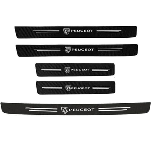 Lackschutz Set 5 Stück für Peugeot Traveller V I 2016-2024,Auto Einstiegsleisten Schutz Ladekantenschutz Türschweller Schutzleiste Lackschutzfolie Folierset,A