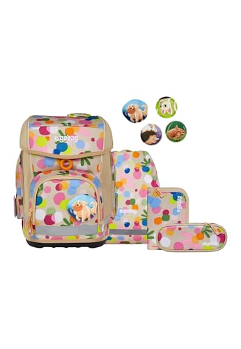 ergobag cubo Set ergonomischer Schulrucksack Klassisch 5-teilig 1. Klasse Grundschule für Mädchen und Jungen