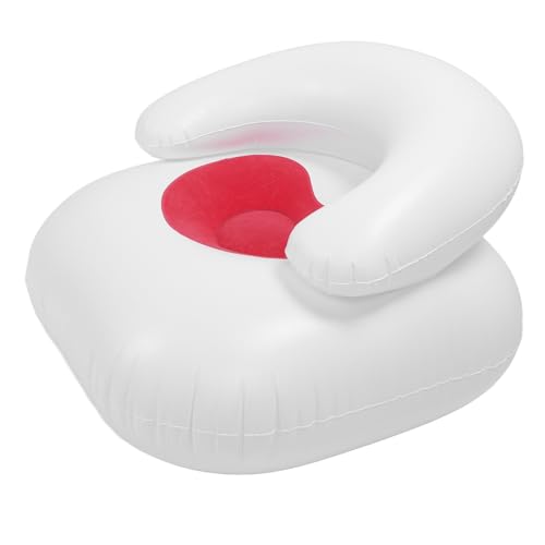 Marhynchus Aufblasbare Herzförmige Lounge Stuhl Weiche Bequeme Blow -up Stuhl für Wohnzimmer Schlafzimmer Lesesaal, Tragbarer Aufblasbarer Sofa - für Erwachsene PVC Material (Rot)