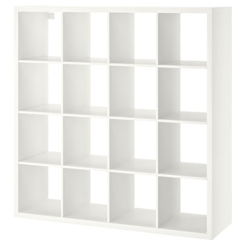 Ikea KALLAX – Regal, weiß, 147 x 147 cm (16 er), Holz, 1