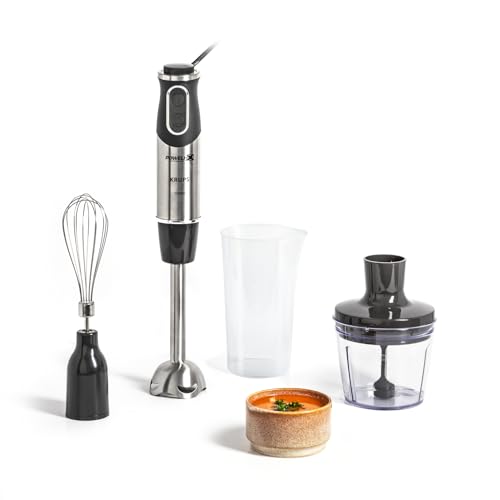 Krups Steffen Henssler Special Edition HZ656815 Stabmixer, 1000, Edelstahl, 800 milliliters, Schwarz/Silber