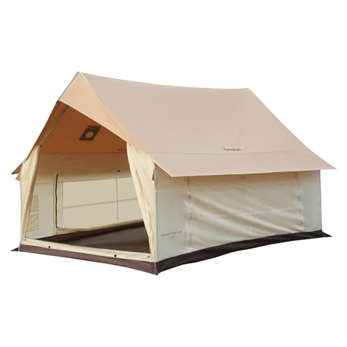 KingCamp Camping Zelt 4-5 Personen Hauszelt 210g TC 150D Oxford Gewebe PU3000mm Wasserdicht Familienzelt 8㎡ Großes Hauszelt Outdoor Zelt für Camping, Glamping, Festivals, Partys
