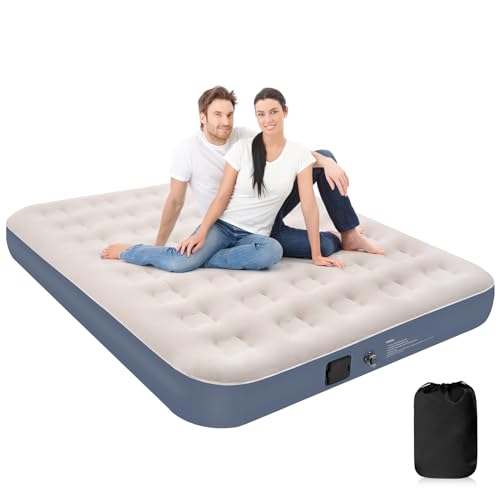 Dametay Luftmatratze Selbstaufblasend für 2 Personen Luftbett mit integrierter Pumpe Aufblasbare Matratze Schnelles Aufblasen Selbstaufblasbare Luftmatratze für Camping Heim Reise 198 x 152cm
