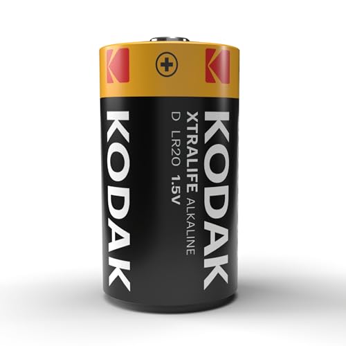 Kodak | D Zellen Batterien | 8 Stück | Einweg Alkalibatterie, LR20 | 1,5 V