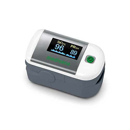 medisana PM 100 Pulsoximeter, Messung der Sauerstoffsättigung im Blut, Fingerpulsoxymeter mit OLED-Display und One-Touch Bedienung