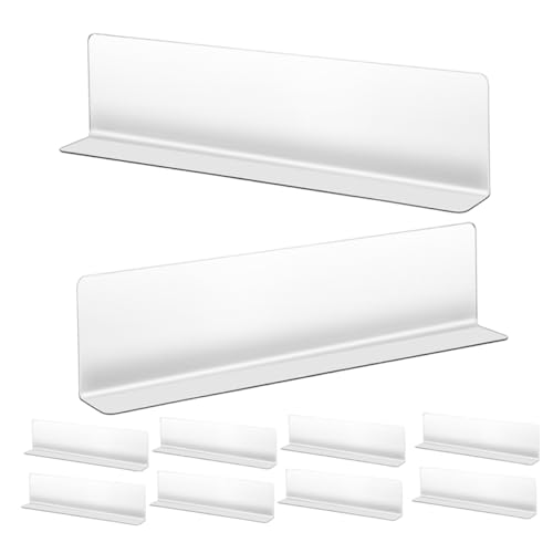 MAGICLULU 20 Stück L Förmige Trennregale Schrankteiler Kistenteiler Transparente Schrank Organizer Schuhteiler Transparente Trennwände Transparenter Kunststoff
