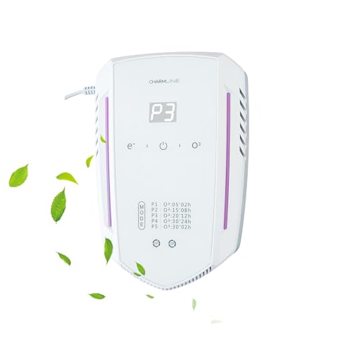 Charmline Luftreiniger mit Ozon und Negativ-Ionen, Geruchsneutralisierer für Räume, Ionisator Luftreiniger für Zimmer, Ozongenerator für Wohnung, Küchen, Badezimmer, Haustierzimmer