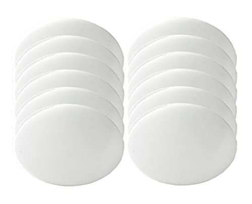 TRANGO 12er Pack DF12 Diffusor-Einsatz für Einbaustrahler Einbauleuchten Deckenstrahler für alle LED Leuchtmittel mit 50mm Durchmesser aus Kunststoff