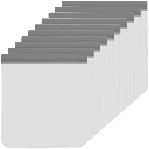 Bremorou 10 Stück Gefrierbeutel Wiederverwendbar 22× 20 cm Silikonbeutel Snacks Aufbewahrungsbeutel Zip Beutel Gemüsebeutel Sandwichbeutel Zum Aufbewahren Gemüse Milch Snacks