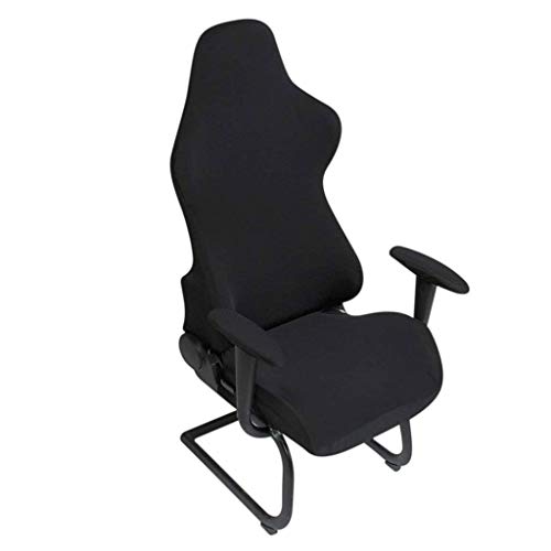 SUMTree Schwarze Dehnbare Gaming Stuhlhussen Schonbezüge GamingStuhlbezüge für Computerstuhl Sessel Drehstuhl Gamning-Stuhl Waschbar(Ohne Stühle)
