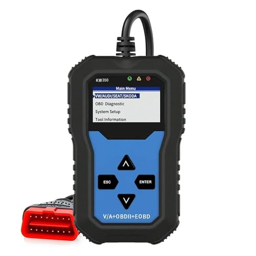 KONNWEI KW350 Auto OBD2 Diagnosegerätl für VW, Audi, Skoda & Seat, Komplettsystem-Diagnosetool mit ABS-/SRS-/Getriebecodeleser, Ölrücksetzung, Motor Prüfen,Codeleser Motorfehlercode-Lesegerät