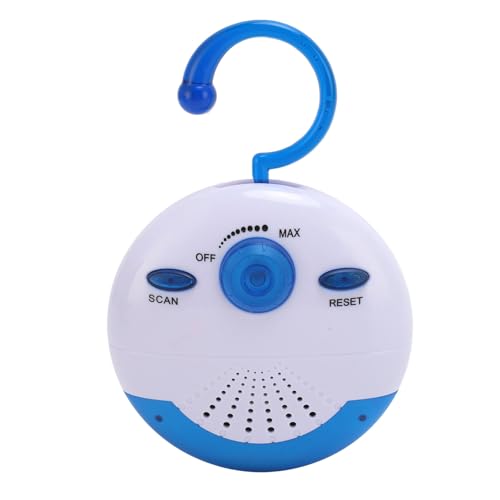 Wasserdichtes Duschradio, Tragbares -FM-Duschradio mit Integriertem Lautsprecher und Antenne, Batteriebetriebenes Hängendes Duschradio für Zuhause, Strand, Badezimmer,