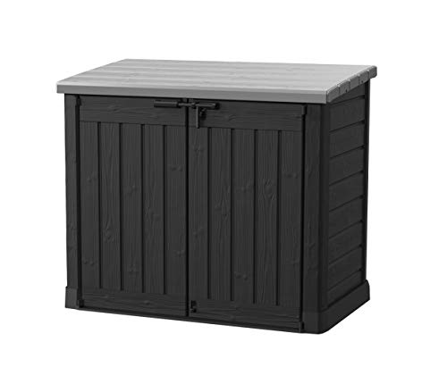 Koll Living Gartenbox Mülltonnenbox Gerätebox Schuppen für 2X 240 Liter Mülltonnen - 100% schimmelfrei durch Belüftung - Modell 2024