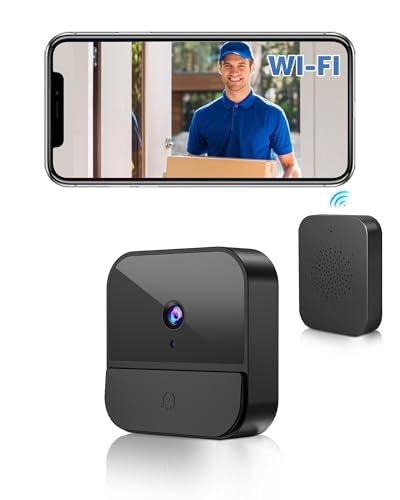 BETTERMO Video Türklingel mit Kamera Kabellos 1080P WLAN Videotürklingel Sicherheitskamera mit Eingebautem Akku 2.4GWifi Video Doorbell Nachtsicht/2-Wege-Audio/Unterstützt SD&Cloud-Speicher mit Chime