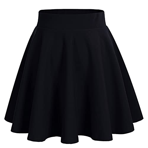 bridesmay Damen Mini Rock Sommer Kurz Skater Rock Schulmädchen Anime Rock Gothic Cosplay Sexy Röcke Black S