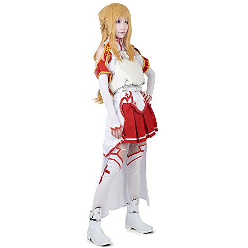 Miccostume Damen Asuna Yuuki kostüm mit DREI-di Nelle Brust Weiß und Rot Large