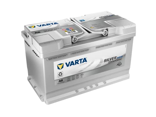 VARTA Silver Dynamic AGM Batterie A6 – Start-Stop und xEV Autobatterie 12V 80Ah 800A – Starterbatterie für Autos mit hohem Energiebedarf