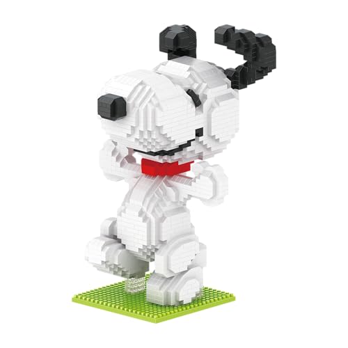 BlueBrixx Pro 108138 – Tanzender Snoopy (Diamond Blocks) aus Klemmbausteinen mit 1546 Bauelementen