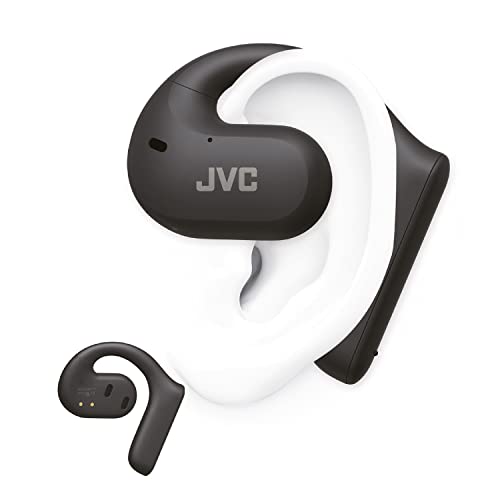 JVC Nearphones HA-NP35T-B, True Wireless Earbuds, Open Ear Design, Noise Cancelling, IPX4, Mikrofon-Muting, 17 Std. Laufzeit, BT 5.1, (Schwarz)