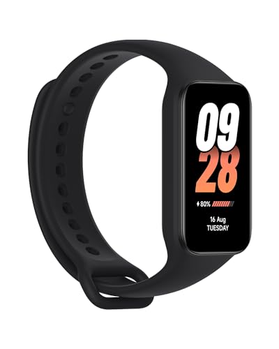 Xiaomi Smart Band 8 Active Fitness- & Aktivitäts-Tracker (50 Sportmodi, Herzfrequenzmessung, Schlafüberwachung, Benachrichtigungen, Schrittzähler, 14 Tage Akkulaufzeit) Schwarz