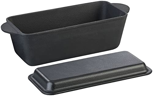 Rosenstein & Söhne Brotbackform: Gusseisen-Kastenform mit Deckel, 25 x 12 x 9 cm (Brotbackform Gusseisen, Brotform, Brotbackautomat)