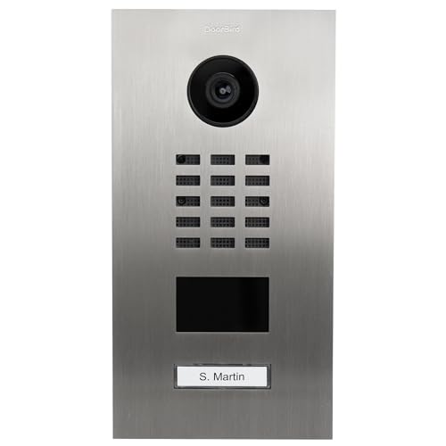 DoorBird D2101V IP Video Türstation | Video-Türsprechanlage mit 1 Ruftaste, RFID, HD-Video, Bewegungssensor, in Edelstahl V2A