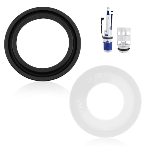 2 Stück Dichtung für GEBERIT Spülkasten Ersatzteile Bassin Heberglocken Dichtung Set für Heberglockendichtung(Ø 63 x 32 mm) Bassindichtung (Ø 68 x 46 mm) für 816.418.00.1 818.109 240.282.00.1 890.615