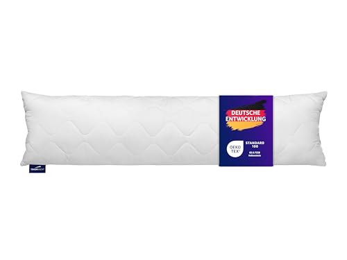Traumnacht Seitenschläferkissen aus softer Microfaser, 1.200 Gramm Füllgewicht mit Reißverschluss, 40 x 145 cm, waschbar, Öko-Tex zertifiziert, entwickelt in Deutschland