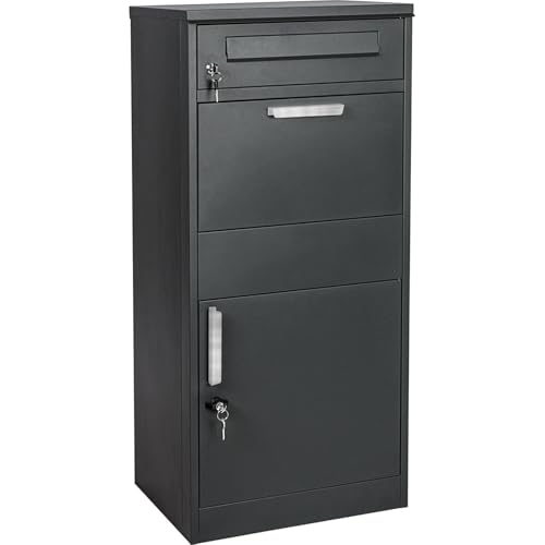 STILISTA Briefkasten mit Paketfach 112 x 50 x 38 cm freistehend abschließbar