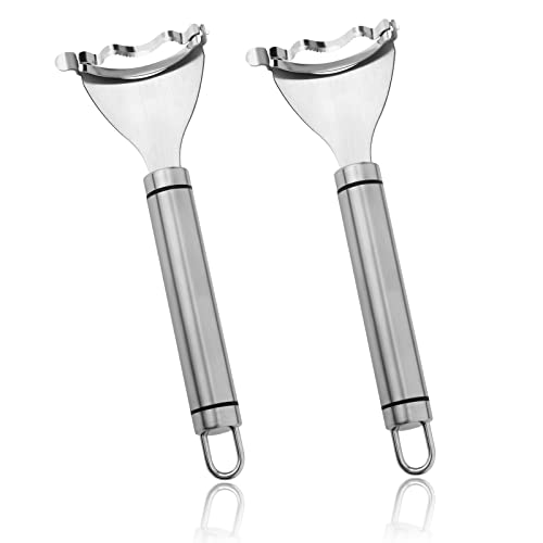 AIEX Maisschäler, 2 Stück Mais Stripper Corn Stripper Corn Peeler Maiskolben Schäler aus Edelstahl mit Ergonomischem Griff, Gemüseschäler für die Salatzubereitung in der Küche