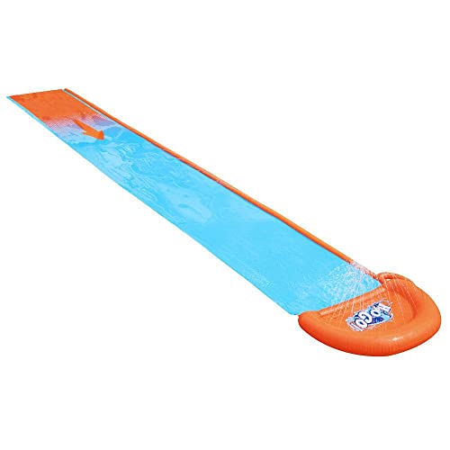 Bestway H20GO Single Water Slide, 4.88 m Inflatable Slip and Slide with Built-In Sprinklers