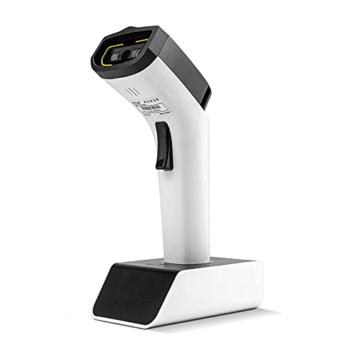 NETUM DS5000 Bluetooth 1D Barcode Scanner, Freisprech-CCD-Barcode-Leser mit Ständer und integriertem Speicher, Funktioniert mit MAC OS, Windows, iOS, Android und überträgt bis zu 50 Meter