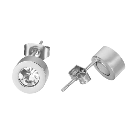 MagEnergy Lymphdrainage Damenohrringe, Magnetfeldtherapie-Ohrringe, Lymphdrainage, Modeschmuck Geschenke für Frauen (Silber)