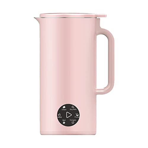 Sojenmilch-Zitruspresse, 350 ml, Milchmaschine mit Edelstahl und Klinge, Mehrzweck-Mixer für Reibung, Keramik, Wasser, EU-Stecker (Pink)