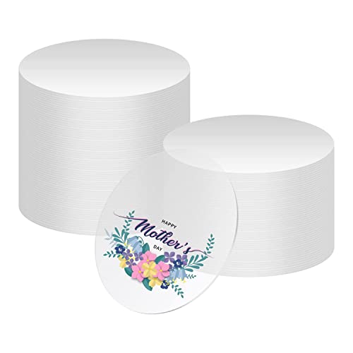 Pesfehhy 50 StüCk Klare Acrylplatten, 4 Runde Acrylscheibe, 0,1 Cm Dicke Runde Klare Acrylplatte Klare Runde Acrylplatte