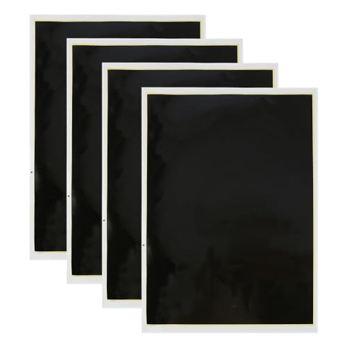 Tagtight 4 Stück Schwarzes Lasergravur Papier Markierungspapier, 39 X 27 cm Lasergravur Dimmpapier, Gravur-Testfokuspapier, für Glas, Metall, Keramik, Graviermaschine Zubehör