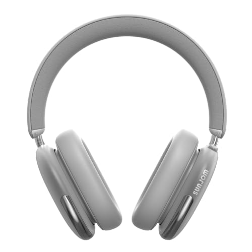 Freepods 120H Spielzeit Bluetooth ANC/ENC Over-Ear-Kopfhörer Prime Aktive Geräuschunterdrückung drahtlos, Kopfhörer mit integriertem Mikrofon TC Aufladen für Anrufe Reisen Sport Fitnessstudio (Silber)