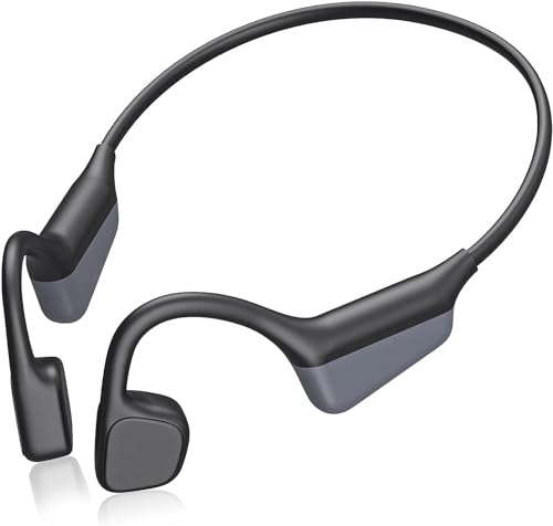 ZRUHIG Knochenschall Kopfhörer Bluetooth, Open Ear Kopfhörer mit eingebautem Mikrofon, wasserdichtes kabelloses Headset, Bluetooth 5.3 Sportkopfhörer für Jogging, Radfahren, Outdoor-Sport, Wandern