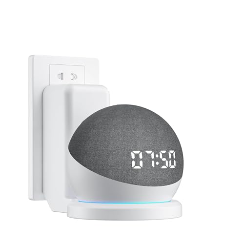 EWIGE Stecker Wandhalterung, Halterung Zubehör für Dot 4/5 gen und Google Speaker Ständer Zubehör (Weiß)
