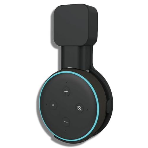 Sintron Smart Home Lautsprecher Wandhalterung Holder für Dᴏt 3. Generation Halterung Ständer mit integriertem Kabelmanagement, Ideal für Küche, Bad & Schlafzimmer, Kompatibel mit Google Mini (Schwarz)