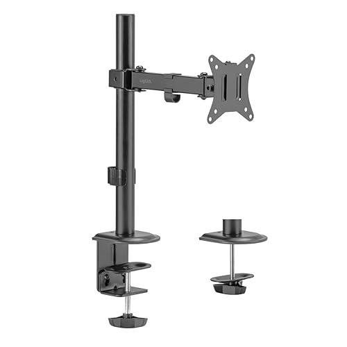 LogiLink Monitorhalterung für 17–32', Armlänge 200 mm, Stahl, Schwarz