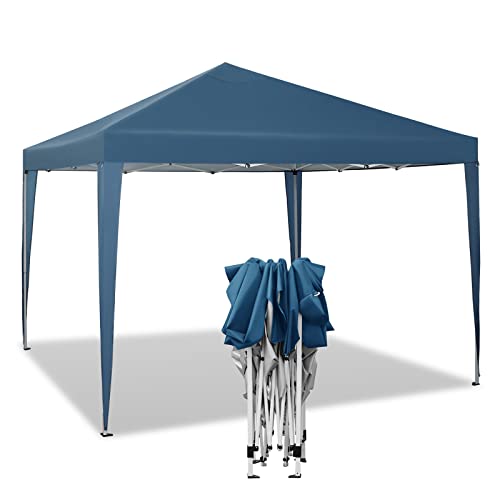 WOLTU Pavillon Pop-Up wasserdichter Faltpavillon Sonnenschutz Event Pavillon Gartenpavillon auf Terrasse Camping Festival Pagodenzelt aus Oxford Metallrahmen 3 x 3 m Blau PVL0002bl