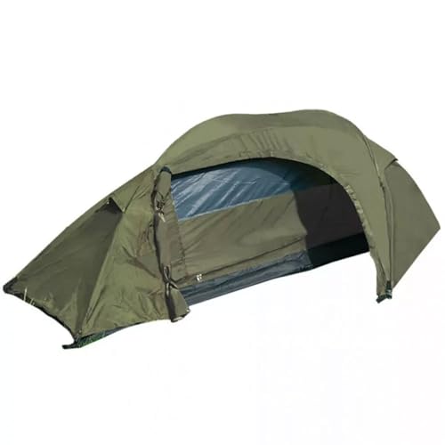 Mil-Tec Einmannzelt Recom (150x250cm) • Tunnelzelt für 1 Person • Ultraleicht, kompakt, Wind- & sturmsicher • Zelt für Trekking, Camping, Outdoor, Wandern • 1-Personen-Zelt • Farbe: Oliv