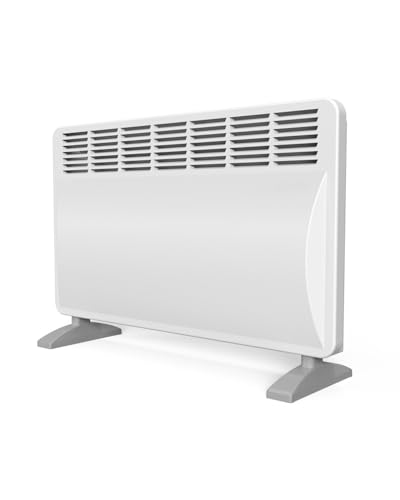 AIRMATE Radiator Heizung Elektrisch,1500W Elektrische Heizung Energiesparend,Leiser Konvektor Heizung Elektrisch, Elektroheizung Wandmontage mit Überhitzungs Und Kippschutz,Mobile (milchig)