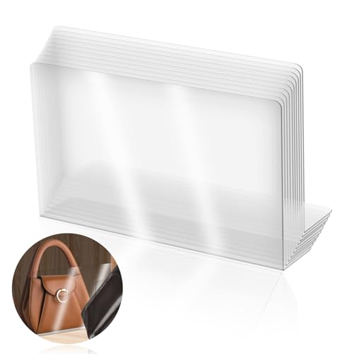 10 Stück Regaltrenner, Regalteiler Transparente Kleiderschrank Trenner Regal Schrankteiler Acryl Shelf Dividers für Schlafzimmer Küche Schränke und Organisation