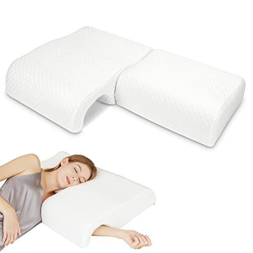 HOMCA Memory Foam Kissen Zum Schlafen, Paarkissen, Armkissen, Atmungsaktives Gewölbtes Kuschelkissen, Slow Rebound-Druckkissen Für Armlehnen-Lordosenstütze