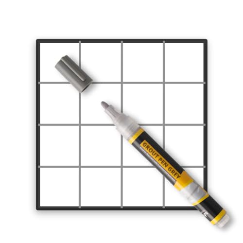 SD COLORS Fugenstift, Fugen Grau zur einfachen und präzisen Anwendung, für zementierte Fugen, Farbe für Duschfliesen und Bodenfliesen, Spitze 3 mm