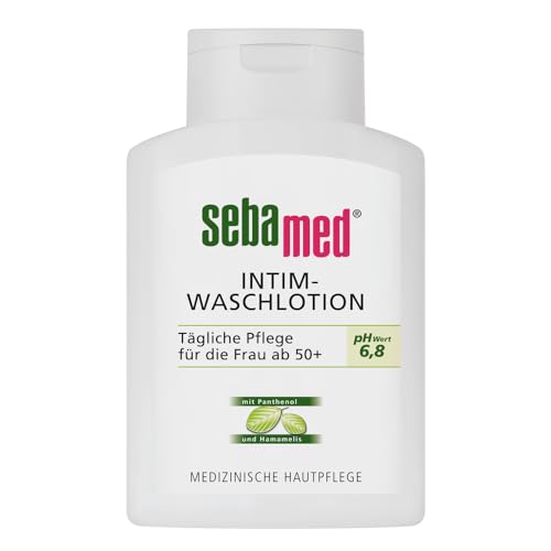 Sebamed Intim-Waschlotion pH 6,8, ab den Wechseljahren, reinigt sanft bei Trockenheit im sensiblen Intimbereich und unterstützt den natürlichen Schutz gegen Reizfaktoren und die Feuchtigkeitsbalance